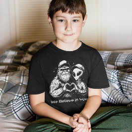 Big Foot und Alien Positive Affirmation Funny T-Shirt