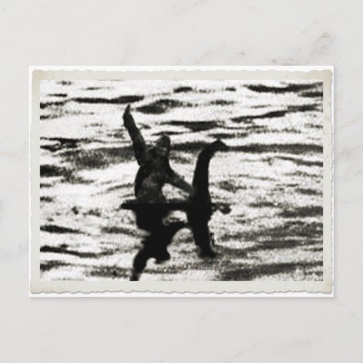 Big Foot und Bessie Das Seemannsmonster Postkarte (Vorderseite)