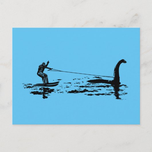 Big Foot und Nessie Postkarte (Vorderseite)