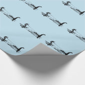 Big Foot und Nessie Wrapping Paper Geschenkpapier (Ecke)