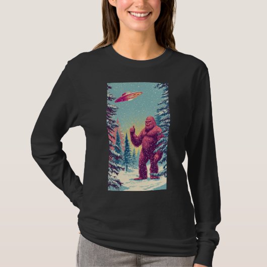 BIG FOOT UND UFO T-Shirt (Vorderseite)