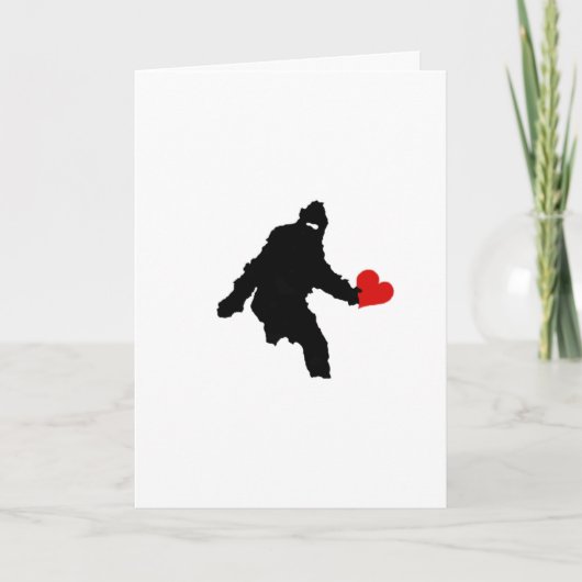 BIG FOOT VALENTINE FEIERTAGSKARTE (Vorderseite)