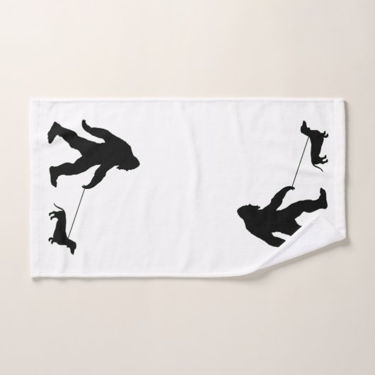 Big Foot Walking seinen Hund Badhandtuch Set (Handtuch)