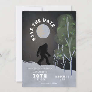 Big Foot Wild 70. Geburtstag Save the Date Einladung