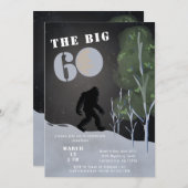Big Foot Wild Adventure 60. Geburtstag Einladung (Vorne/Hinten)