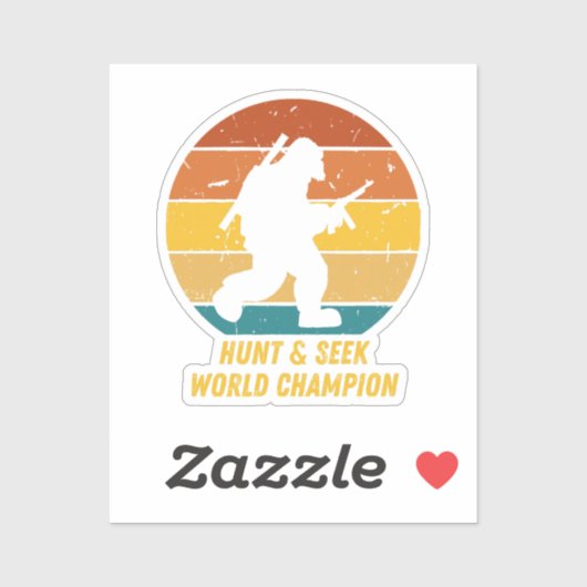 Big Foot Will nicht, sich zu verstecken und noch m Aufkleber (Blatt)