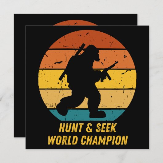 Big Foot Will nicht, sich zu verstecken und noch m Einladung (Vorne/Hinten)