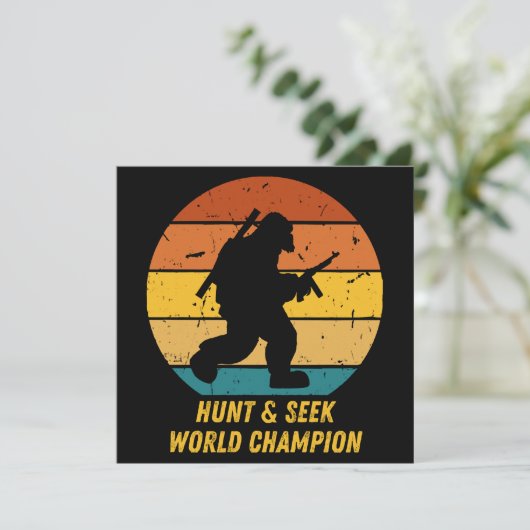 Big Foot Will nicht, sich zu verstecken und noch m Einladung (Stehend Vorderseite)