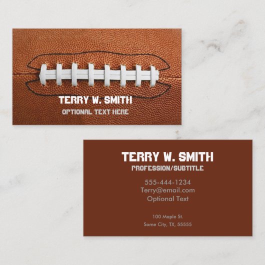 Big Football Business Cards Visitenkarte (Vorne/Hinten)