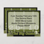 Big Football Game Party Einladung (Vorne/Hinten)