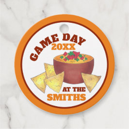 Big Football Game Tailgate Party Chips Käsedip Geschenkanhänger