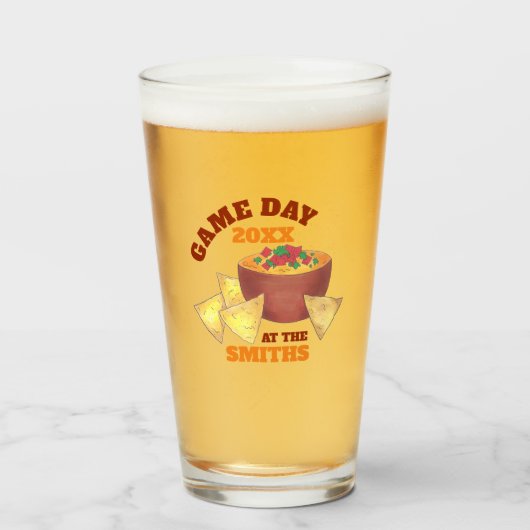 Big Football Game Tailgate Party Chips Käsedip Glas (Vorne (Gefüllt))