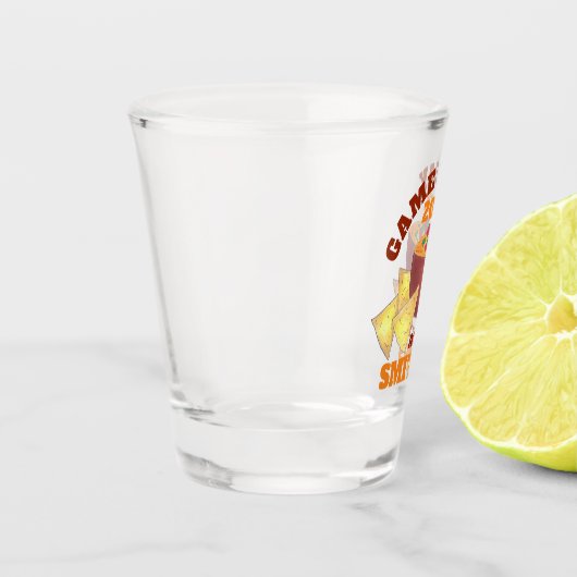 Big Football Game Tailgate Party Chips Käsedip Schnapsglas (Links)