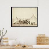Big Foot's Indian Tipi Camp SD 1890 Poster (Küche)
