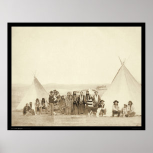 Big Foot's Indian Tipi Camp SD 1890 Poster