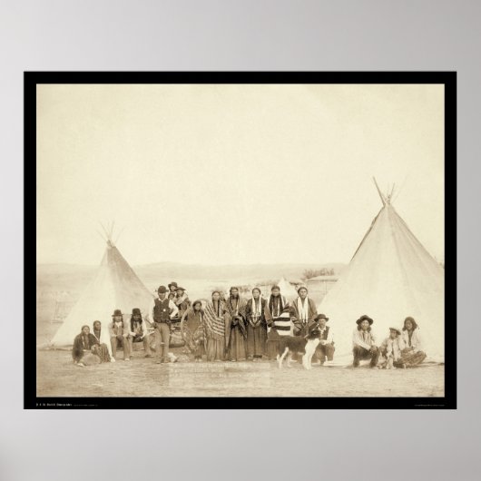 Big Foot's Indian Tipi Camp SD 1890 Poster (Vorne)