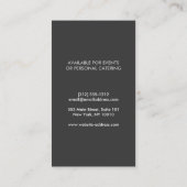 BIG FORK LOGO für Koch, Catering, Restaurant, Küch Visitenkarte (Rückseite)