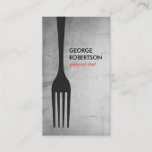 BIG FORK LOGO Silver Koch, Catering, Restaurant Visitenkarte (Vorderseite)