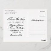 Big Foto Foil Save the Date Gold Folie Einladungspostkarte (Rückseite)