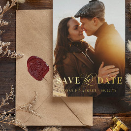 Big Foto Gold Foil Save the Date Foil Einladung