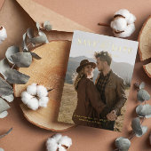 Big Foto Gold Foil Save the Date Folieneinladung