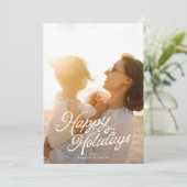 Big Foto White Lettering Overlay Frohe Weihnachten (Stehend Vorderseite)
