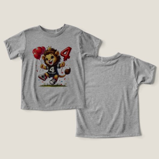 Big Four Celebration: Löwe mit Balloons (Design Vorderseite & Rückseite)