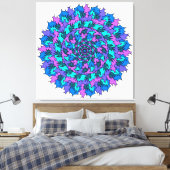 Big Friggin Lila Doodle Leinwanddruck (Insitu (Schlafzimmer))