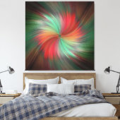 Big Friggin Swirl Stretched Canvas Print Leinwanddruck (Insitu (Schlafzimmer))