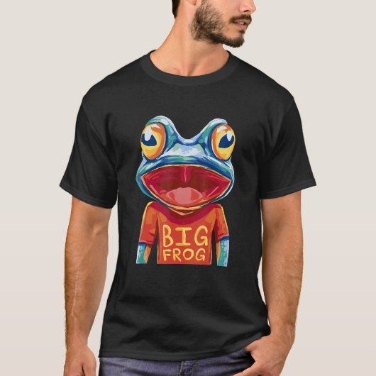 Big Frog Cute Frog Kids T-Shirt (Vorderseite)