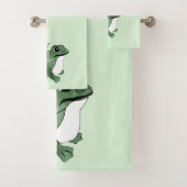 Big Frog Little Japanischer Frog Toad 19. Jahrhund Badhandtuch Set (Insitu)