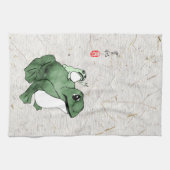 Big Frog Little Japanischer Frog Toad 19. Jahrhund Geschirrtuch (Horizontal)