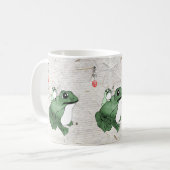 Big Frog Little Japanischer Frog Toad 19. Jahrhund Kaffeetasse (Vorderseite Links)