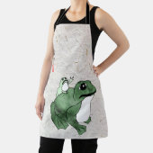 Big Frog Little Japanischer Frog Toad 19. Jahrhund Schürze (InSitu)