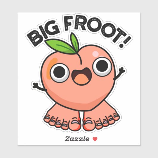 Big Froot Funny Big Foot Puff Aufkleber (Blatt)