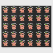 Big Froot Funny Big Foot Puff Dark BG Geschenkpapier (Flach)