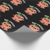 Big Froot Funny Big Foot Puff Dark BG Geschenkpapier (Ecke)