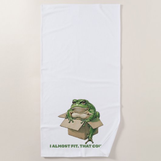 Big Frosch in Small Box - Ich habe fast Meme Desig Strandtuch (Vorderseite)