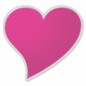 Big fuchsia hot pink Herz, Liebe Aufkleber (Vorderseite)