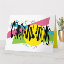 BIG Fun Colorful Gratulation Celebration 8x10