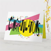 BIG Fun Colorful Gratulation Celebration 8x10 Karte (Gelbe Blume)