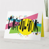 BIG Fun Colorful Gratulation Celebration 8x10 Karte (Vorderseite)