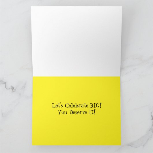 BIG Fun Colorful Gratulation Celebration 8x10 Karte (Innenseite)