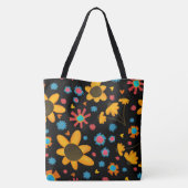 Big Fun Daisies Boho Inspirivity Tote Bag Tasche (Rückseite)