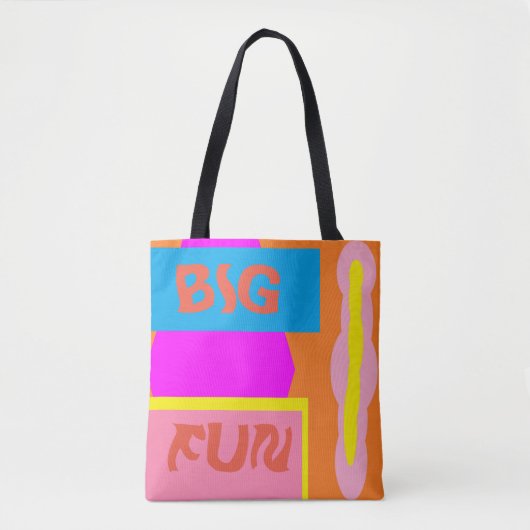 Big Fun Pink Lemon mit Logo-Nachricht Tasche (Vorderseite)