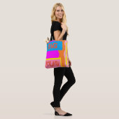 Big Fun Pink Lemon mit Logo-Nachricht Tasche (Am Model)