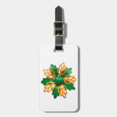 Big Funky Groovy Daisy Blossom MOD Retro Blume Gepäckanhänger (Vorderseite vertikal)
