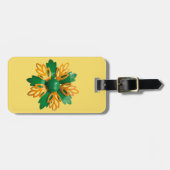 Big Funky Groovy Daisy Blossom MOD Retro Blume Gepäckanhänger (Vorderseite horizontal)