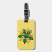 Big Funky Groovy Daisy Blossom MOD Retro Blume Gepäckanhänger (Vorderseite vertikal)