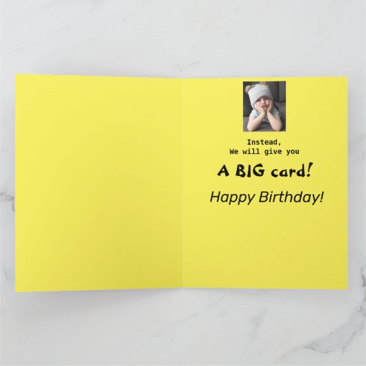 BIG Funny Birthday von Group Grumpy Girl Karte (Innenseite)